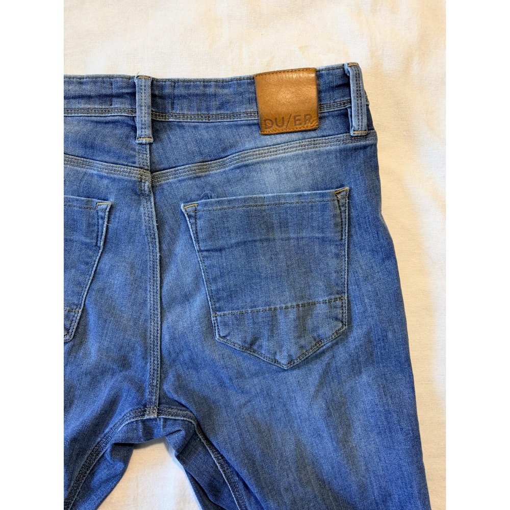 DU/ER L2X Slim Fit Jeans Mens 34x32 Medium Wash Blue Technical Denim MFLS2021
